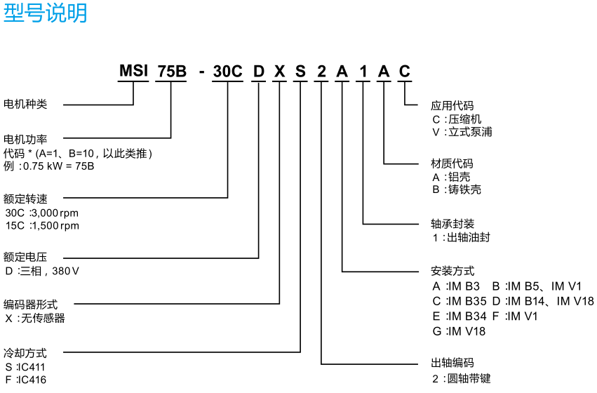 臺(tái)達(dá)同步磁阻電機(jī)的型號(hào)說明