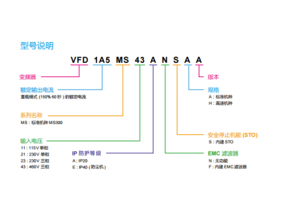 臺(tái)達(dá)變頻器MS300系列-精巧標(biāo)準(zhǔn)型向量控制變頻器